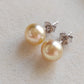 9.2mm Genuine golden south sea pearls Essential earrings studs