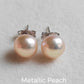 Sterling Silver pearl studs - Genuine freshwater button pearls