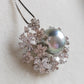 'Moon flowers' necklace genuine tahitian south sea pearl 9.4mm