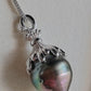 16.3x20mm Genuine tahitian sea pearl enhancer necklace silver