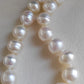 9.3-14.5mm Genuine south sea white pearls designer necklace