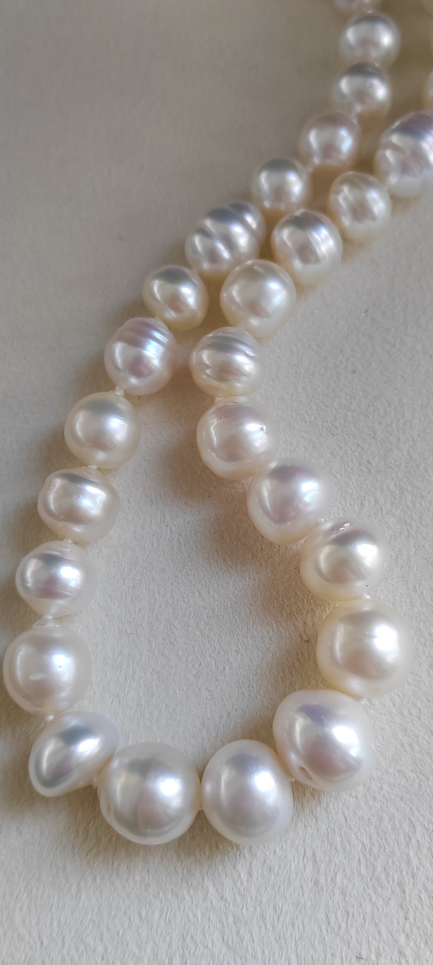 9.3-14.5mm Genuine south sea white pearls designer necklace