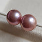 12.3mm Genuine freshwater pearls essential earrings studs silver