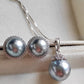 Classic Jewellry set Genuine tahitian sea pearls 10.3-13.1mm