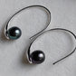 8.1mm Genuine tahitian south sea pearls classic hooms earrings
