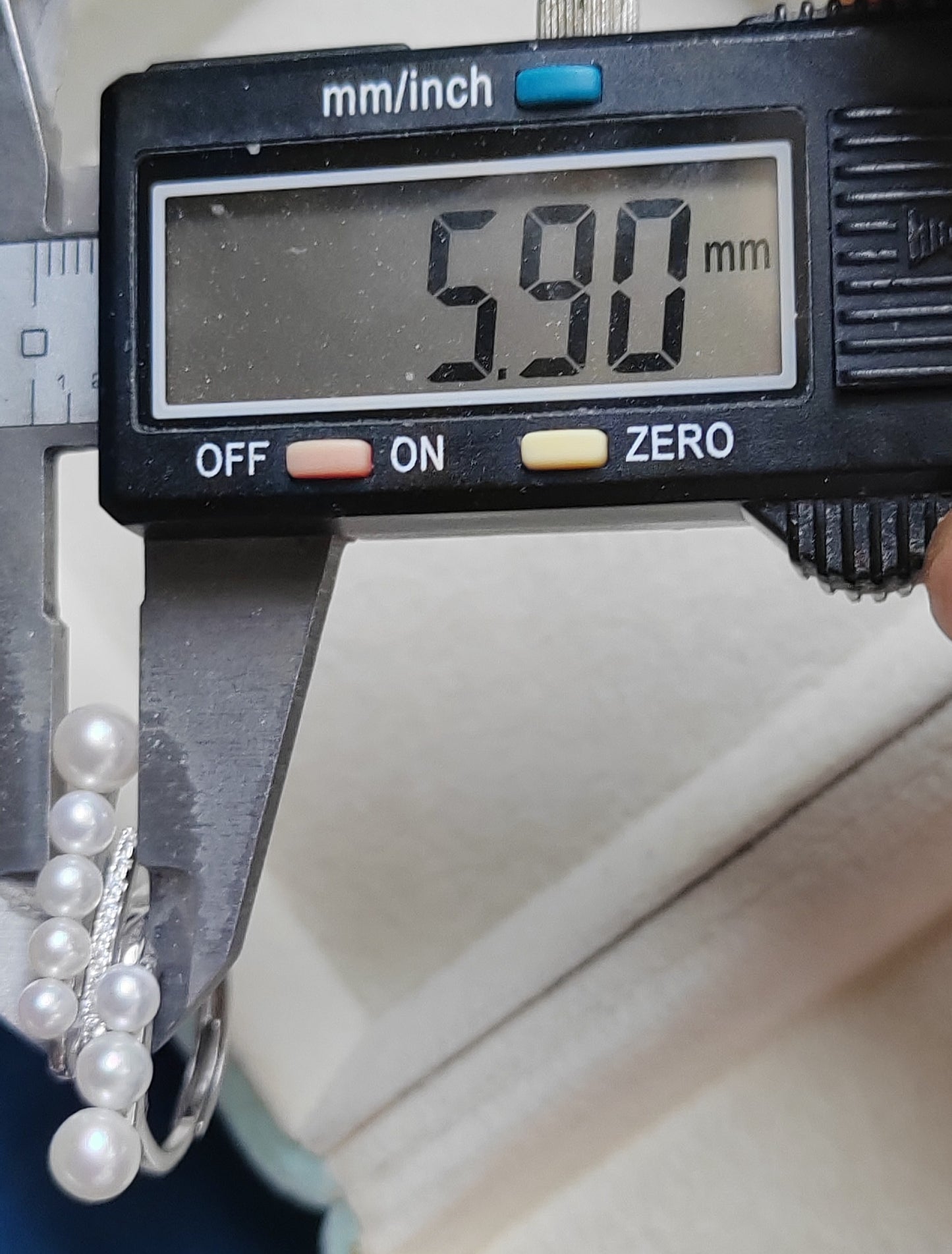 3.8-5.9mm Genuine freshwater pearls adjustable ring silver