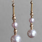 'Glittering' earrings 18k gold genuine Japanese akoya pearls 4.5-8.3mm AAA+