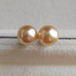 9.2mm Genuine golden south sea pearls Essential earrings studs