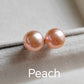 Sterling Silver pearl studs - Genuine freshwater button pearls
