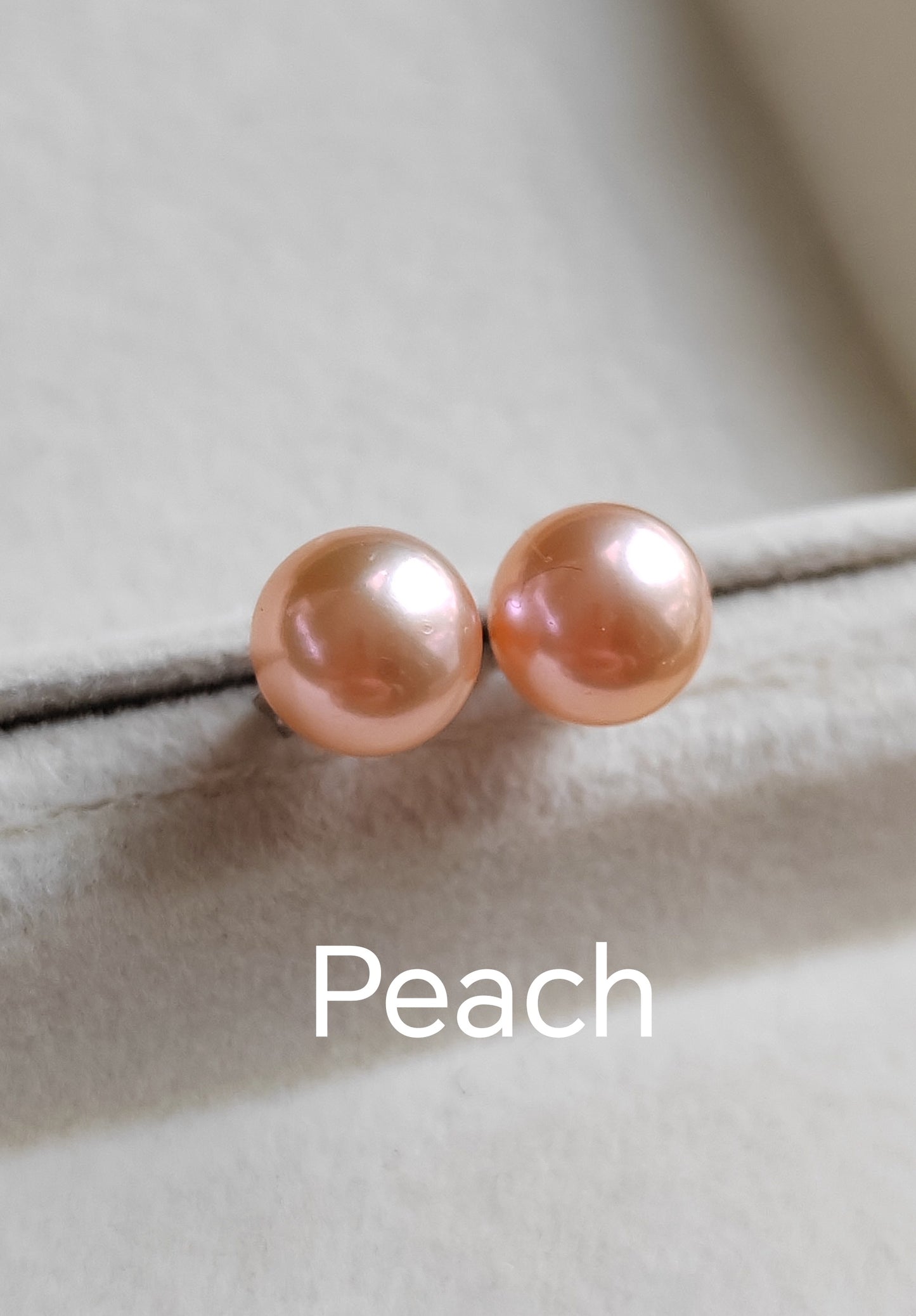 Sterling Silver pearl studs - Genuine freshwater button pearls