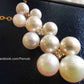 'Little clover' pendant 18k gold diamond genuine Japanese akoya  pearl 3.5-5.8mm