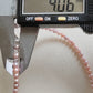 4-4.5mm Genuine freshwater pearls 'Pink lolli beans' necklace silver