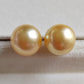 18k gold essential earrings studs genuine golden south sea pearls 12.8mm