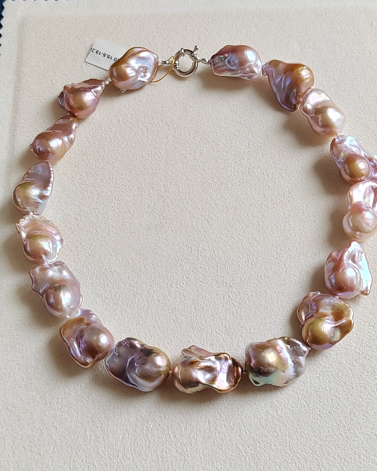 15.5-19.2mm Genuine freshwater pearl big baroque necklace