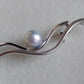 7.8mm Genuine Japanese akoya pearl AAA sterling silver elegant brooch/pendant