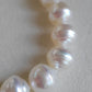 9-10.5mm Genuine Australian south sea white pearls baroque strand necklace