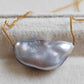 'Nuvole' 18k gold necklace genuine Keshi tahitian south sea pearl timeless elegance