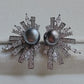 'Wild' earrings genuine tahitian south sea Keshi pearls 7.5mm
