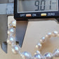 9-10.8mm Genuine Australian south sea white pearls 14k gold necklace