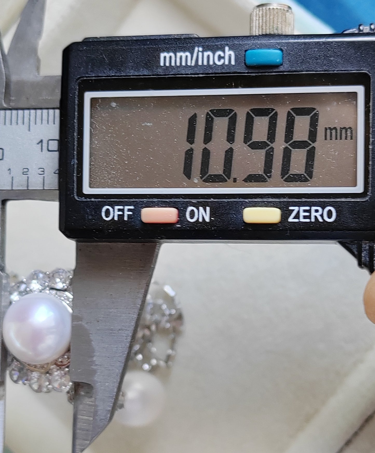 Elegant French style brooch & necklace genuine freshwater pearls 9.8-10.9mm