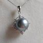 'Modern Rococo' necklace genuine tahitian south sea pearl 10.9mm