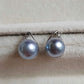 6.1mm Genuine Japanese akoya pearls classic earrings silver