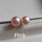 Sterling Silver pearl studs - Genuine freshwater button pearls