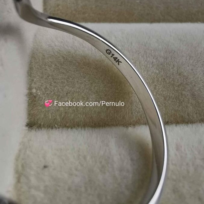 14k white gold artist ring genuine tahitian south sea pearl 11.4mmm AAA+