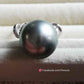 14k white gold artist ring genuine tahitian south sea pearl 11.4mmm AAA+