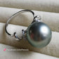 14k white gold artist ring genuine tahitian south sea pearl 11.4mmm AAA+