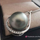 'Borabora' Pendant 18k white gold genuine tahitian south sea pearl 12.6mm