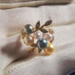'Rainbow Blossom' 18k diamond ring genuine Japanese akoya pearl AAAA