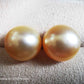 Classic 14k gold earrings studs genuine golden south sea pearl 13.2mm