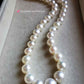7.9-10.9mm Genuine south sea white pearls princess necklace