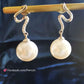 18k white gold diamond earrings genuine south sea white pearls 10.6mm