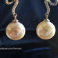 18k white gold diamond earrings genuine south sea white pearls 10.6mm
