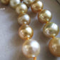 Classic princess necklace genuine golden south sea pearls 8.4-12.6mm