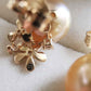 'Petites fleurs' 14k gold earrings genuine golden south sea pearl s 10.2mm AAA