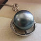 ' The deep ocean' necklace genuine tahitian south sea pearl 11mm