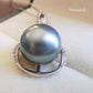 ' The deep ocean' necklace genuine tahitian south sea pearl 11mm