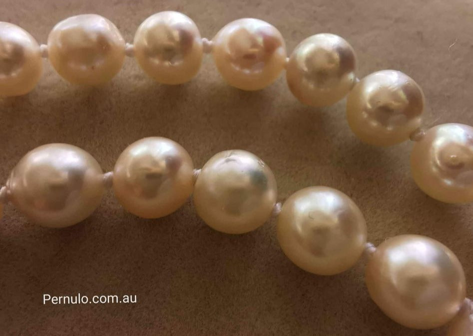 6.4-7.9mm Genuine Japanese akoya baroque pearls necklace
