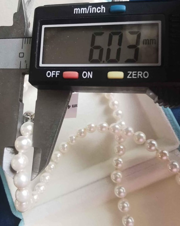 Classic uniform necklace genuine Japanese akoya pearls 6-6.6mm