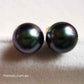 7.9mm Genuine Tahitian south sea pearl AAA 14k gold classic earrings