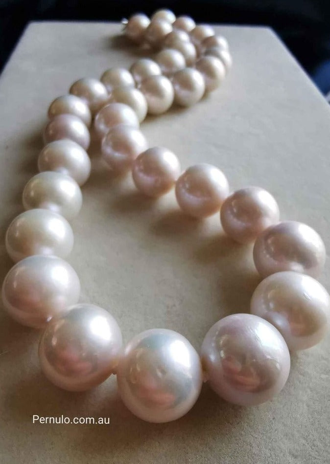 12-13.9mm Genuine freshwater pearls uniform necklace
