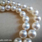 9-11.8mm Genuine South sea white pearls classic necklace 14k gold