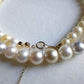 5.0-6.6mm Genuine Japanese akoya round pearls 18k gold necklace/chocker