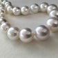 11.9-14.3mm Genuine south sea white pearls classic necklace