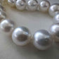 11.9-14.3mm Genuine south sea white pearls classic necklace