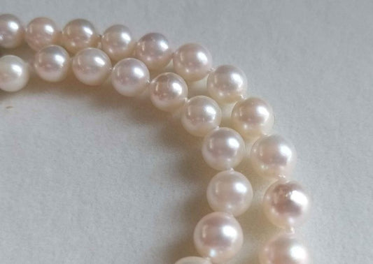 6.2-7.5mm Genuine Japanese akoya pearls classic necklace