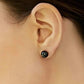 7.6mm Genuine tahitian south sea round pearls classic earrings studs 18k rose gold